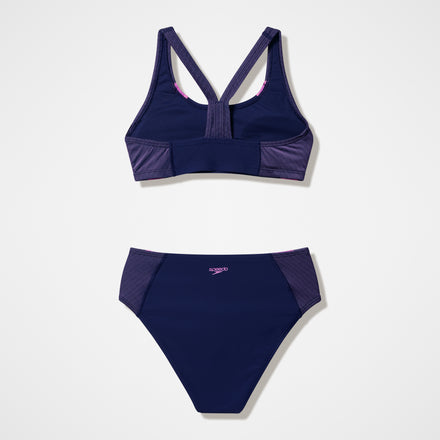 Women's Quantum Rib Splice Two Piece Navy/Pink