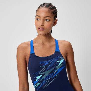 Women's Medley Logo Medalist Swimsuit Navy/Blue