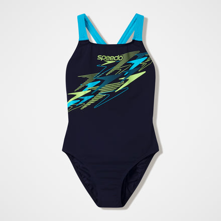 Women's Medley Logo Medalist Swimsuit Black/Turquoise