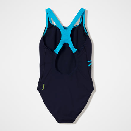 Women's Medley Logo Medalist Swimsuit Black/Turquoise