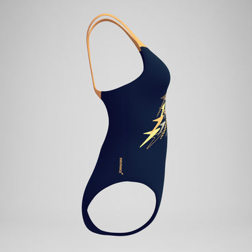 Women's Medley Logo Medalist Swimsuit Navy/Cream