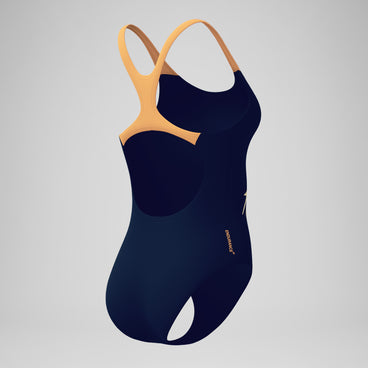 Women's Medley Logo Medalist Swimsuit Navy/Cream