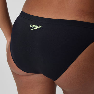 Women's Medley Logo V-Back Bikini Black/Green