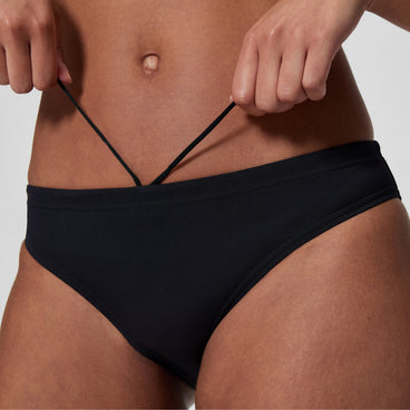 Women's Medley Logo V-Back Bikini Black/Green