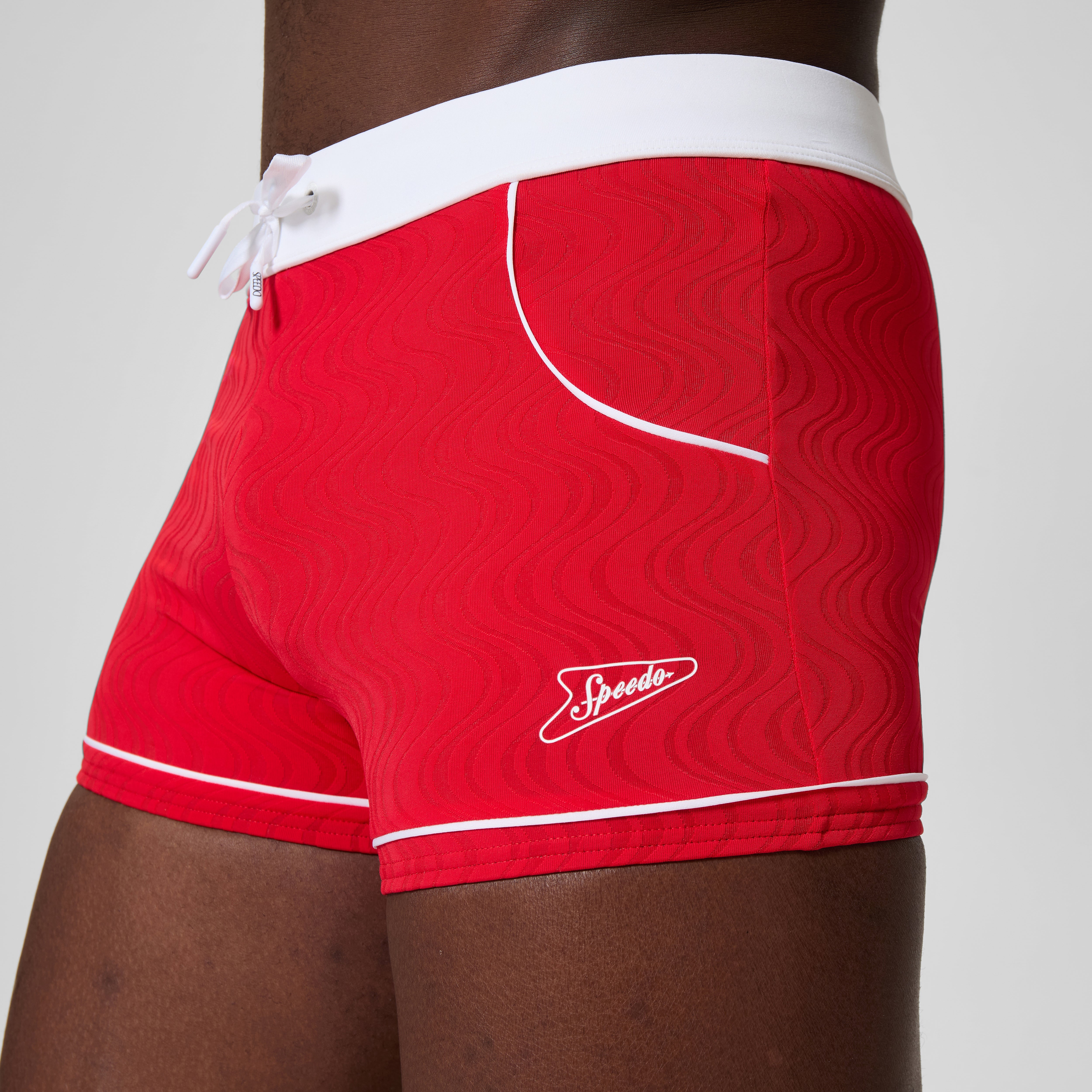Men's Jetstream Textured Square Leg Red | Speedo