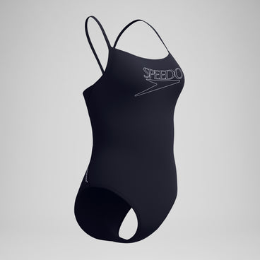 Women's Endurance+ Logo Thinstrap Swimsuit Black