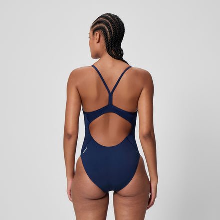 Women's Endurance+ Logo Thinstrap Swimsuit Navy