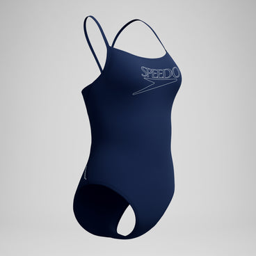 Women's Endurance+ Logo Thinstrap Swimsuit Navy