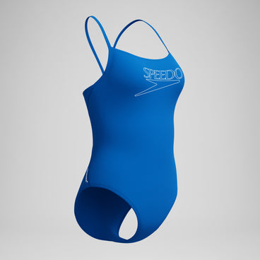Women's Endurance+ Logo Thinstrap Swimsuit Blue