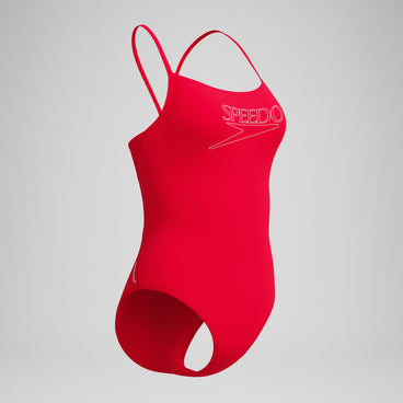 Women's Endurance+ Logo Thinstrap Swimsuit Red