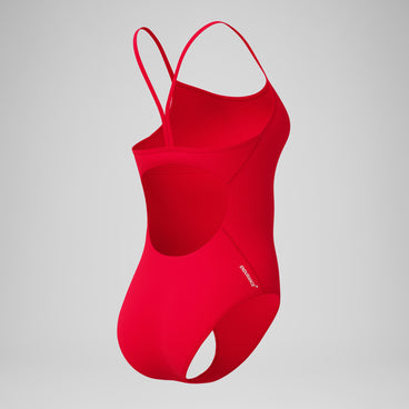 Women's Endurance+ Logo Thinstrap Swimsuit Red