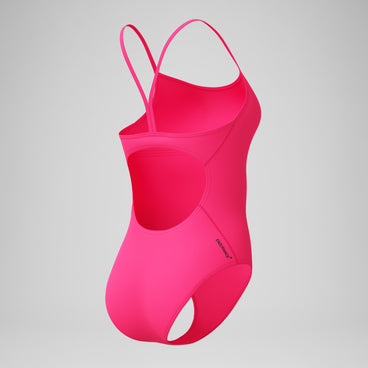 Women's Endurance+ Logo Thin Strap Swimsuit Pink
