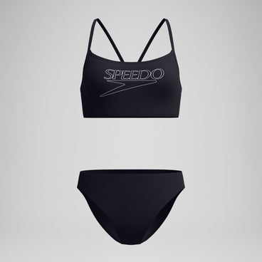 Women's Endurance+ Logo Thinstrap Bikini Set Black