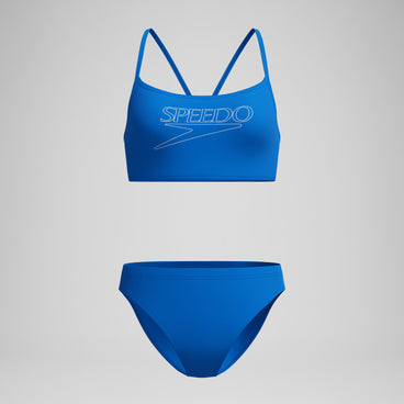 Women's Endurance+ Logo Thinstrap Bikini Set Blue