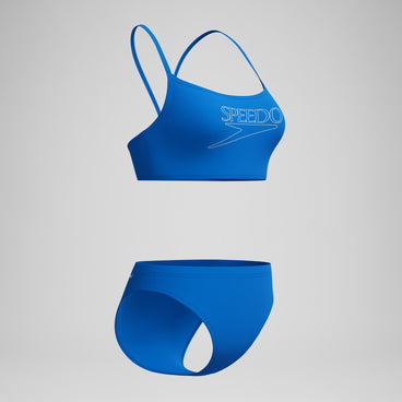 Women's Endurance+ Logo Thinstrap Bikini Set Blue