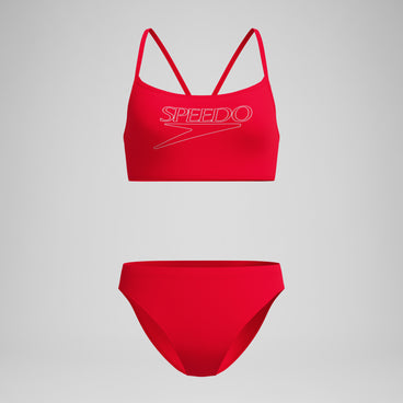Women's Endurance+ Logo Thinstrap Bikini Set Red