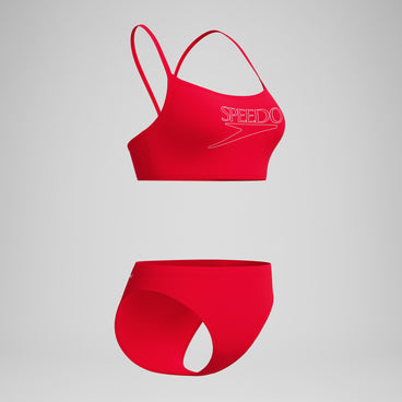 Women's Endurance+ Logo Thinstrap Bikini Set Red