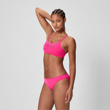 Women's Endurance+ Logo Thin Strap Bikini Pink