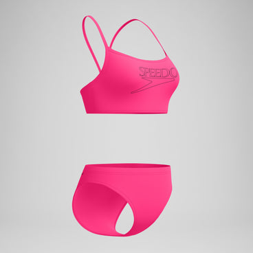Women's Endurance+ Logo Thin Strap Bikini Pink
