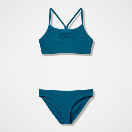 Women's Endurance+ Logo Thinstrap Bikini Set Green
