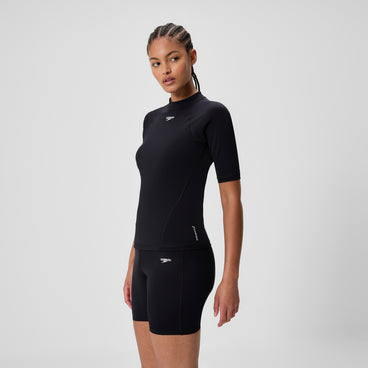 Women's Endurance+ Short Sleeve Rashguard Black