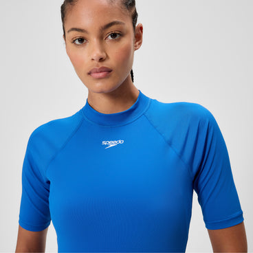 Women's Endurance+ Short Sleeve Rashguard Blue