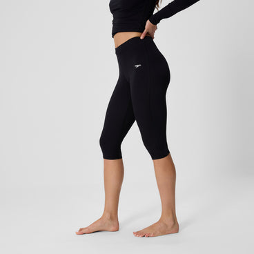 Women's Endurance+ Three Quarter Swim Legging Black