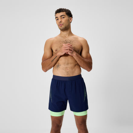 Men's Swim Shorts with Jammer Navy/Green