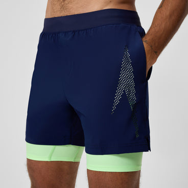 Men's Swim Shorts with Jammer Navy/Green