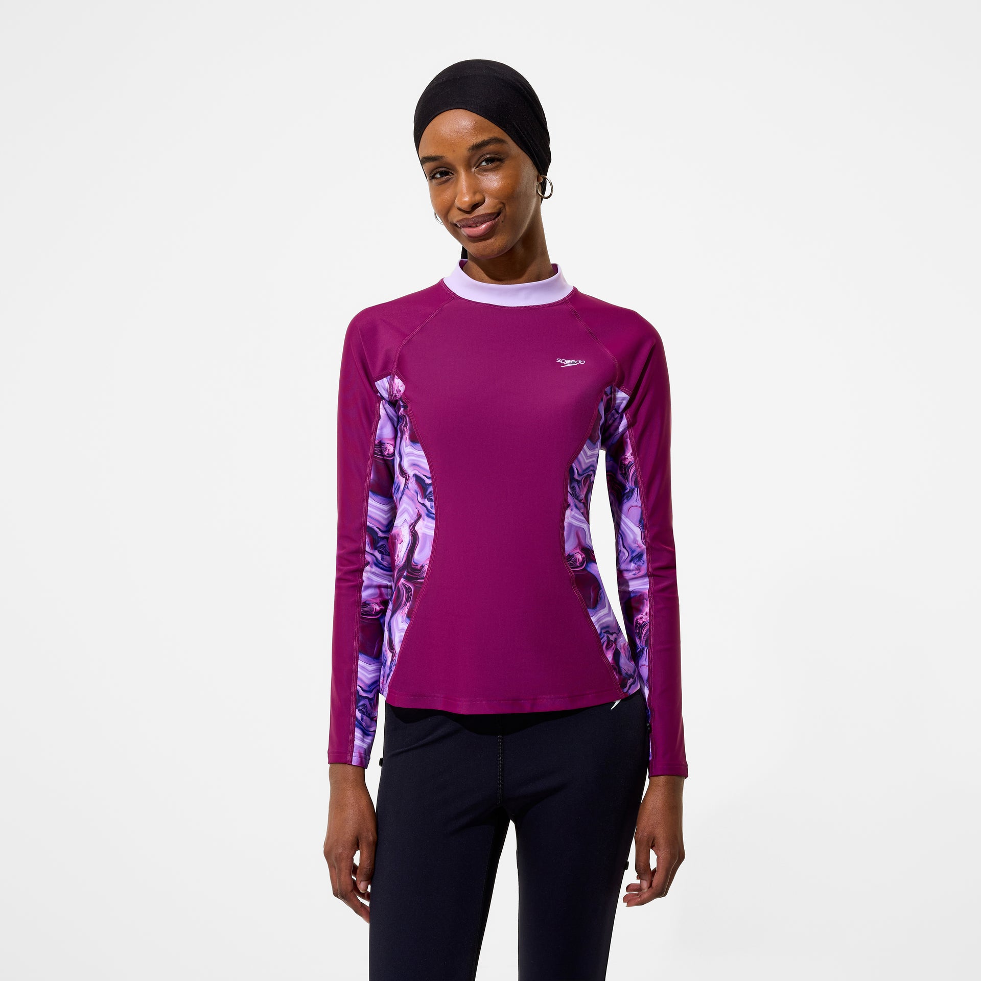 Modern Coverage Printed Long Sleeve Rashguard Dark