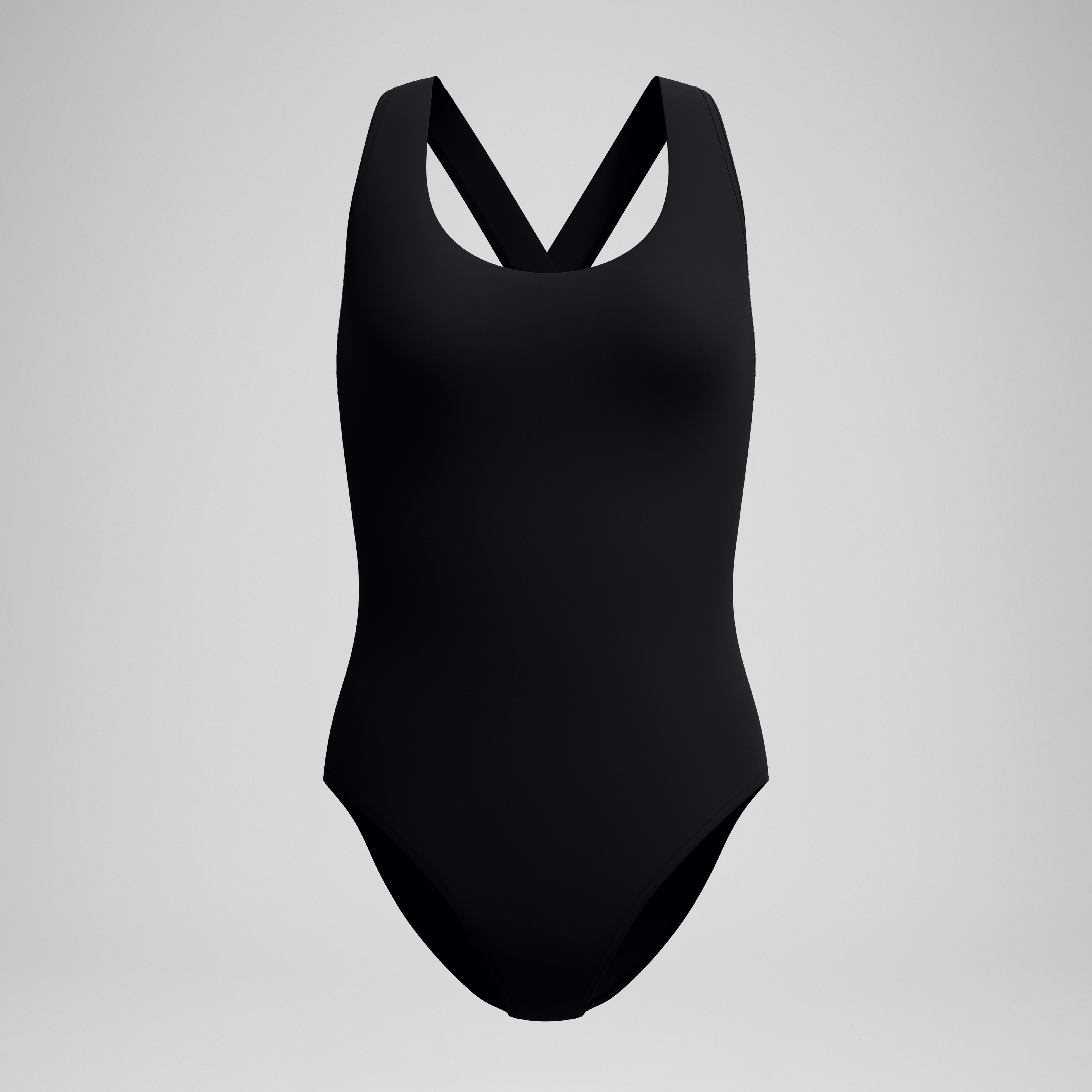 Women's Solid Scoop Neck One Piece Black | Speedo