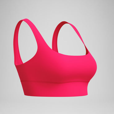 Women's Solid Square Neck Bikini Top Ruby