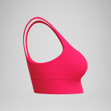 Women's Solid Square Neck Bikini Top Ruby