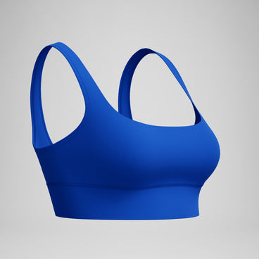 Women's Solid Square Neck Bikini Top Blue