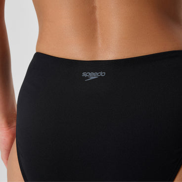 Women's Cheeky High Waist Bikini Bottom Black