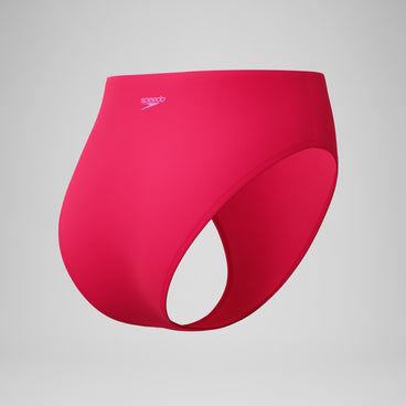 Women's Cheeky High Waist Bikini Bottom Ruby