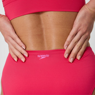 Women's Cheeky High Waist Bikini Bottom Ruby
