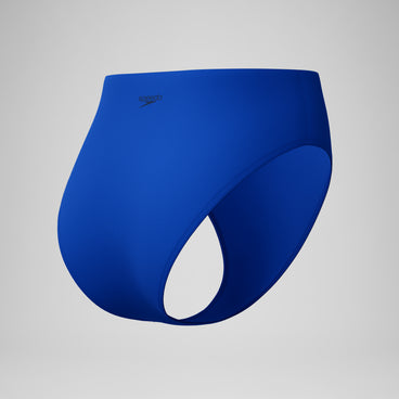 Women's Solid Cheeky High Waist Bottoms Blue