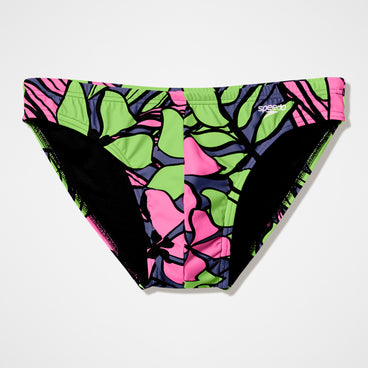 Men's The Speedo Printed Mini-Cut Briefs Pink/Green