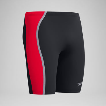 Men's Solid Splice Jammer Black/Red