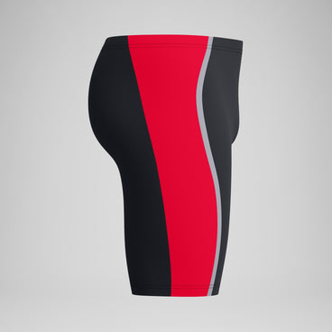 Men's Solid Splice Jammer Black/Red