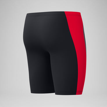Men's Solid Splice Jammer Black/Red