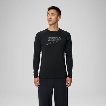 Men's Endurance+ Logo Long Sleeve Rashguard Black