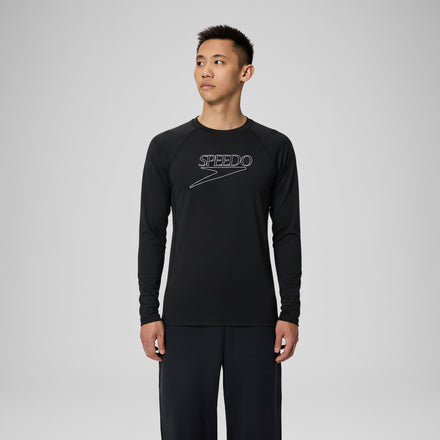 Men's Endurance+ Logo Long Sleeve Rashguard Black