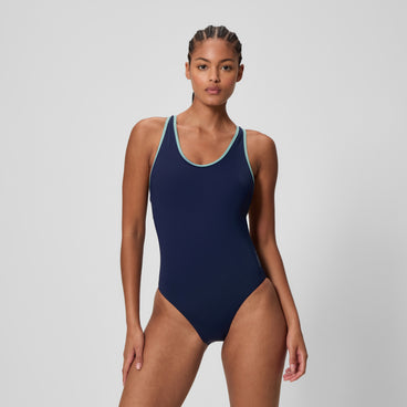 Women's Sculpture Boom Back Swimsuit Navy/Green
