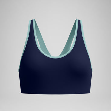 Women's Sculpture Boom Back Bikini Top Navy/Green