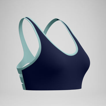 Women's Sculpture Boom Back Bikini Top Navy/Green