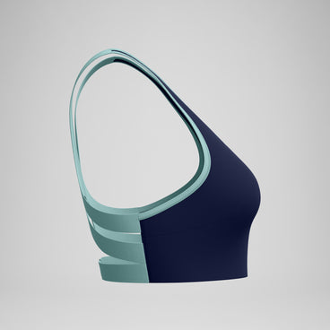Women's Sculpture Boom Back Bikini Top Navy/Green