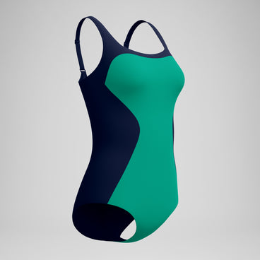 Women's Colourblock Contour Swimsuit Teal/Navy