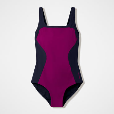 Women's Colourblock Contour Swimsuit Dark Pink/Black
